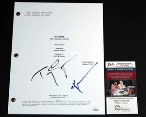 TONY GOLDWYN & KERRY WASHINGTON Signed SCANDAL TV Show SCRIPT + JSA COA - Picture 1 of 1