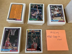 1992-93 Topps Basketball Partial Series 2 Set - 199-396 - No Shaquille O'Neal RC - Picture 1 of 8