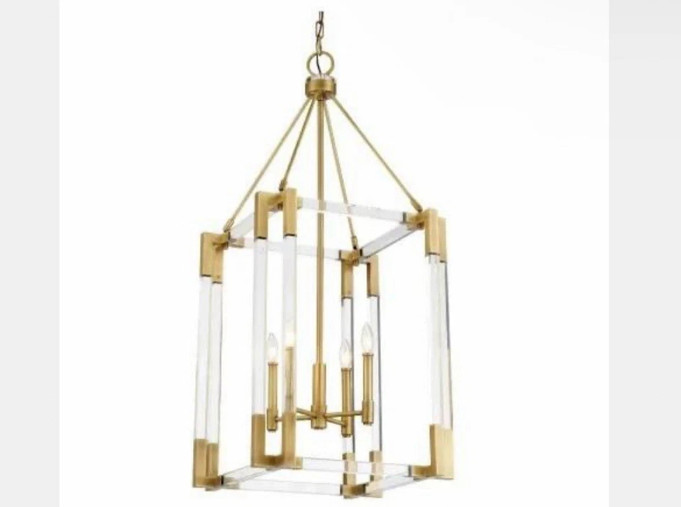 Colgante vela cónica Metropolitan N7351 Prima Vista 4 luces 15" W - envejecido antiguo Foto 1 de 1