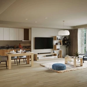 Pack Muebles de Salón Snake - Mueble TV, Mesa de centro y Mesa de comedor en Rob - Imagen 1 de 4