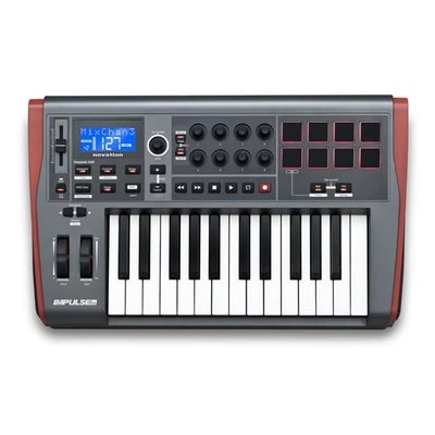 Novation Impulse 25 - USB 25-Key Controller Keyboard With Aftertouch, 8 Pads, 8  - Image 1 of 4