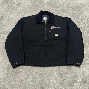 Chaqueta Carhartt De Colección Para Hombres XL Detroit J001 Negra Manta Forrada Hecha en EE. UU. - Imagen 1 de 8