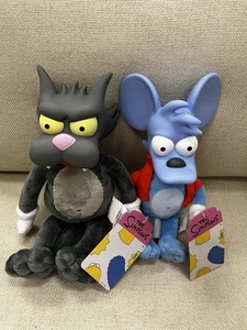 2025 Jakks Pacific The Simpsons ITCHY & SCRATCHY Plüschpuppe * 2 Stück * Brandneu - Bild 1 von 3