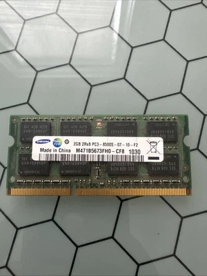 Samsung 2GB 2Rx8 PC3-8500S Laptop Ram M471B5673FH0-CF8 - Tested Works Great! - Image 1 of 2
