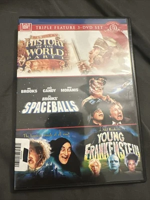 History of the World Spaceballs Young Frankenstein (DVD, 2009) Triple Feature - Image 1 of 2