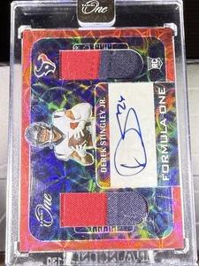 2022 Derek Stingley Jr. Panini One Red Formula One Rookie Patch Auto #343 18/25 - Picture 1 of 2