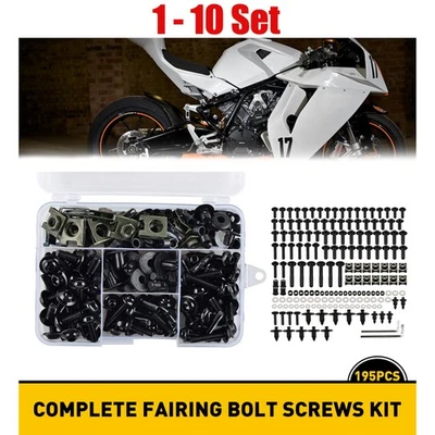 Полный комплект болтов обтекателя алюминиевый винт Kawasaki для ZX6R Ninja ZX9R 1-10 шт. - Изображение 1 из 4
