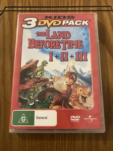The Land Before Time Parts 1-3 (Missing Disc 2) Kids Dinosaur DVD Movie R4 PAL - Picture 1 of 4