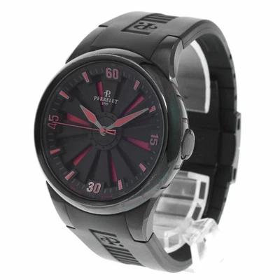 Relojes de pulsera PERRELET A1047 Turbine DLC automáticos de goma de acero inoxidable para hombre Foto 1 de 4
