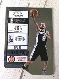 Tony Parker 2010-11 Contenders Patches Silver Die-Cut /299 Spurs - Picture 1 of 2