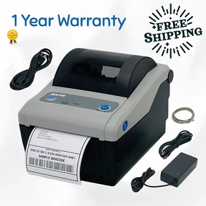 SATO CG412DT - Compact Direct Thermal Barcode Label Printer + 1 Year Warranty - Picture 1 of 15