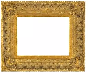 CORNICE PORTAFOTO STANDARD LARGA 5" BAROCCO MEDIO ORO ANTICATO 11 X 14 INTAGLIATA - Foto 1 di 3