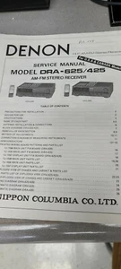 Denon DRA-625 / 425 AM - FM Stereo Stereo Receiver Service Manual - Picture 1 of 1