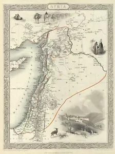 Mappa della Siria di Tallis e Rapkin 1851 - Foto 1 di 1