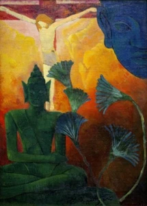 Christ and Buddha Paul Ranson 1880 Nabi Symbolist Religious Art Print - Picture 1 of 2