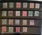 Nice collection of 21 diff. British Indian Victoria used stamps issued 1882-1903