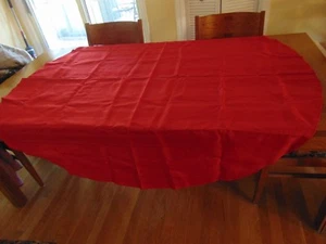 Christmas Red Stripe Print Round Cloth Tablecloth 70 inch  - Picture 1 of 3