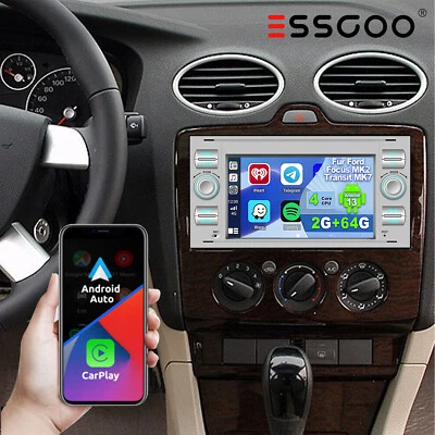 DAB+ 64G Android Autoradio Carplay Für Ford Transit MK7 S-Max Focus Kuga GPS KAM - Bild 1 von 4