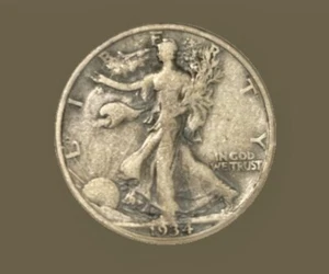 1934 50C Walking Liberty Half Dollar - Bild 1 von 2