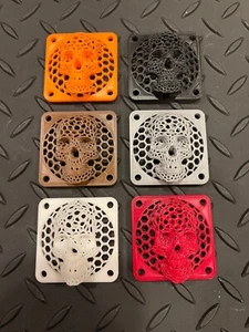 50mm Computer CPU Fan Cover, Kraton Outcast Motor Cooling Fan Shroud 3D Skull - Picture 1 of 21