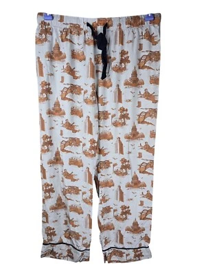Katie Kime Orange Austin Toile Print Pajama Pants Small - Image 1 of 4