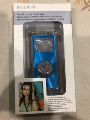 Belkin Metal Top Clear Acrylic Case For Ipod Nano F8Z124tt Blue  - Image 1 of 2