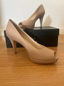 New Wittner Nude Leather Pump Stiletto Heels - Size 38 - Picture 1 of 7