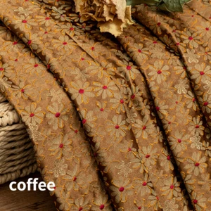 75 100cm Damask Fabric Brocade Satin Cloth Floral for Hanfu Cheongsam Dress DIY - Picture 1 of 16