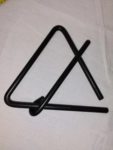 Iron Triangle Dinner Bell Farmhouse Primitive Black Rustic Cowboy Chuckwagon - Picture 1 of 4