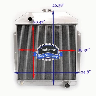 Radiator For 49-53 Ford Car Base W/Chevy 350 SB V8 Engine 1949-1953 MT Aluminum Foto 1 de 4