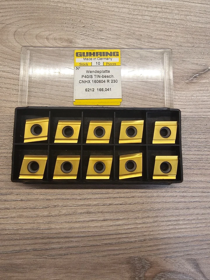 Insertos de carburo GÜHRING CNHX 160604 R 230 10 PIEZAS, ORIGINALES, NUEVOS Foto 1 de 1