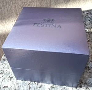 Luxuriöse Uhrenbox Marke Festina, Lilablau, innen blauer Samt(UB 2) - Bild 1 von 2