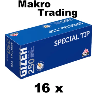 GIZEH Special Tip 4.000 Stk. (16 x 250er) Filterhülsen/Hülsen/Zigarettenhülsen