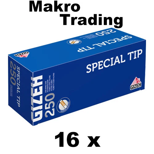 GIZEH Special Tip 4.000 Stk. (16 x 250er) Filterhülsen/Hülsen/Zigarettenhülsen - Bild 1 von 2