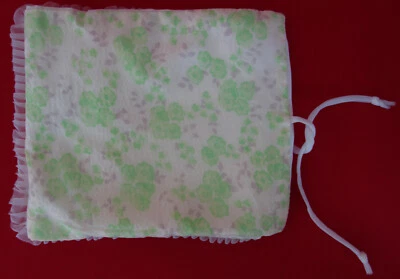 Vermutlich alte Strumpftasche weiß/grün, Original 50/60iger Jahre - Bild 1 von 3