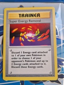 Super Energy Removal Pokemon Card Shadowless Base Set WOTC 79/102 Rare 1999 - Picture 1 of 3