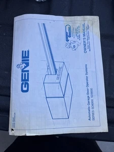 Genie ScrewDrive Garage Door Opener Manual Series SD8000 SD9000 original receipt - Picture 1 of 6