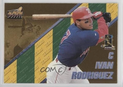 1998 Pacific Aurora Pennant Fever Ivan Rodriguez #7 HOF - Image 1 of 2