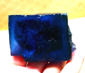 264,3 g Natural Azul Fantasma Cúbico Fluorita Cristal Mineral Espécimen/yoogangxian - Imagen 1 de 11