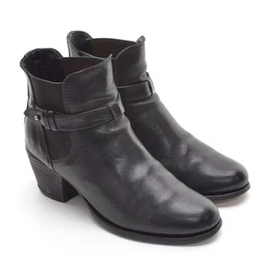 Ladies rag & bone Durham Ankle Boots 38 / 8 Black Leather Heeled Booties Shoes - Picture 1 of 7