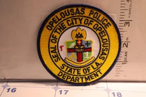 police patch OPELOUSAS POLICE LOUISIANA  ROUND YELLOW - Picture 1 of 1