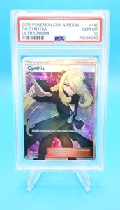 Cynthia 2018 Pokemon Sun & Moon Ultra Prism Full Art #148 PSA 10 - Bild 1 von 2