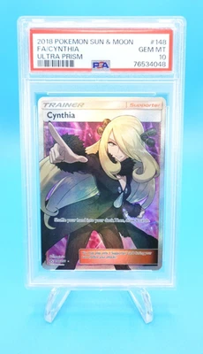 Cynthia 2018 Pokemon Sun & Moon Ultra Prism Full Art #148 PSA 10 - Image 1 of 2
