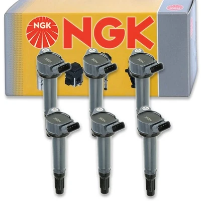 6 pc NGK Ignition Coils for 2007-2017 Toyota Camry 3.5L V6 Spark Plug Wire jr - Image 1 of 4
