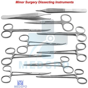 11 Stück Chirurgische Veterinär Präparieren Nahtentfernung kleinere chirurgische Instrumente - Bild 1 von 13