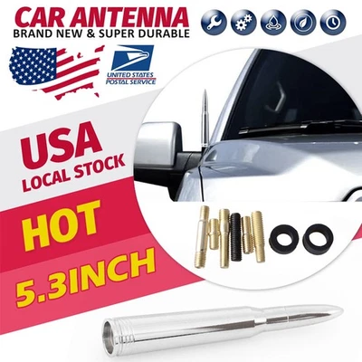 Mástil de antena Bullet Style 0,5 Cal plateado cromado eléctrico para Ford Mustang 1979-2009 Foto 1 de 4