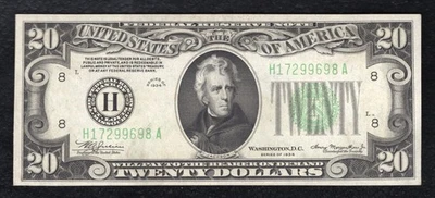 FR. 2054-H 1934 $20 FRN FEDERAL RESERVE NOTE ST. LOUIS, MO GEM UNCIRCULATED (D) - Image 1 of 2