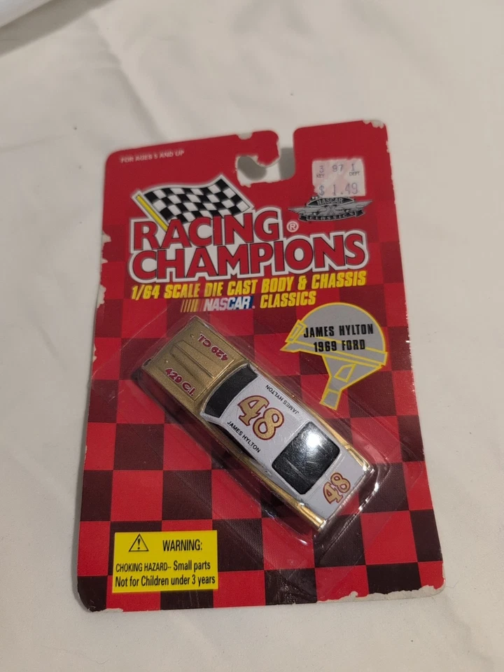 Racing Champions NASCAR 1/64 diecast #48 Ford Torino Cobra James Hylton 1969 nuevo en paquete Foto 1 de 2