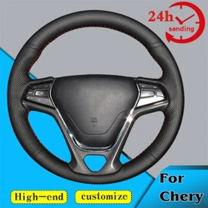 Custom Car Steering Wheel Braid Cover For Chery Arrizo 5 5e 2016-18 Tiggo 3X 3xe - Picture 1 of 6