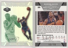 2007-08 Topps Co-Signers Silver Green Foil /19 Al Harrington Baron Davis #29.1